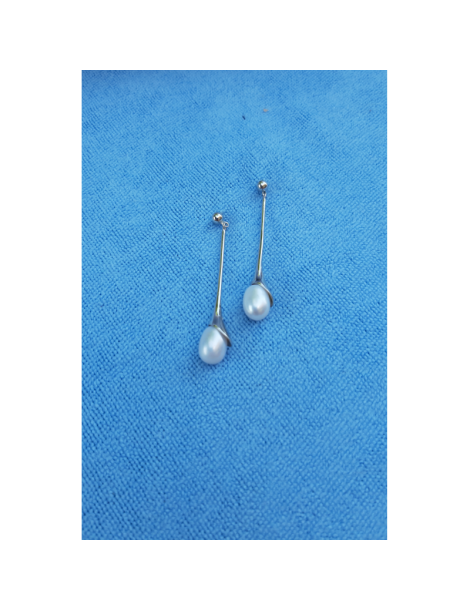Pendientes de plata y perla